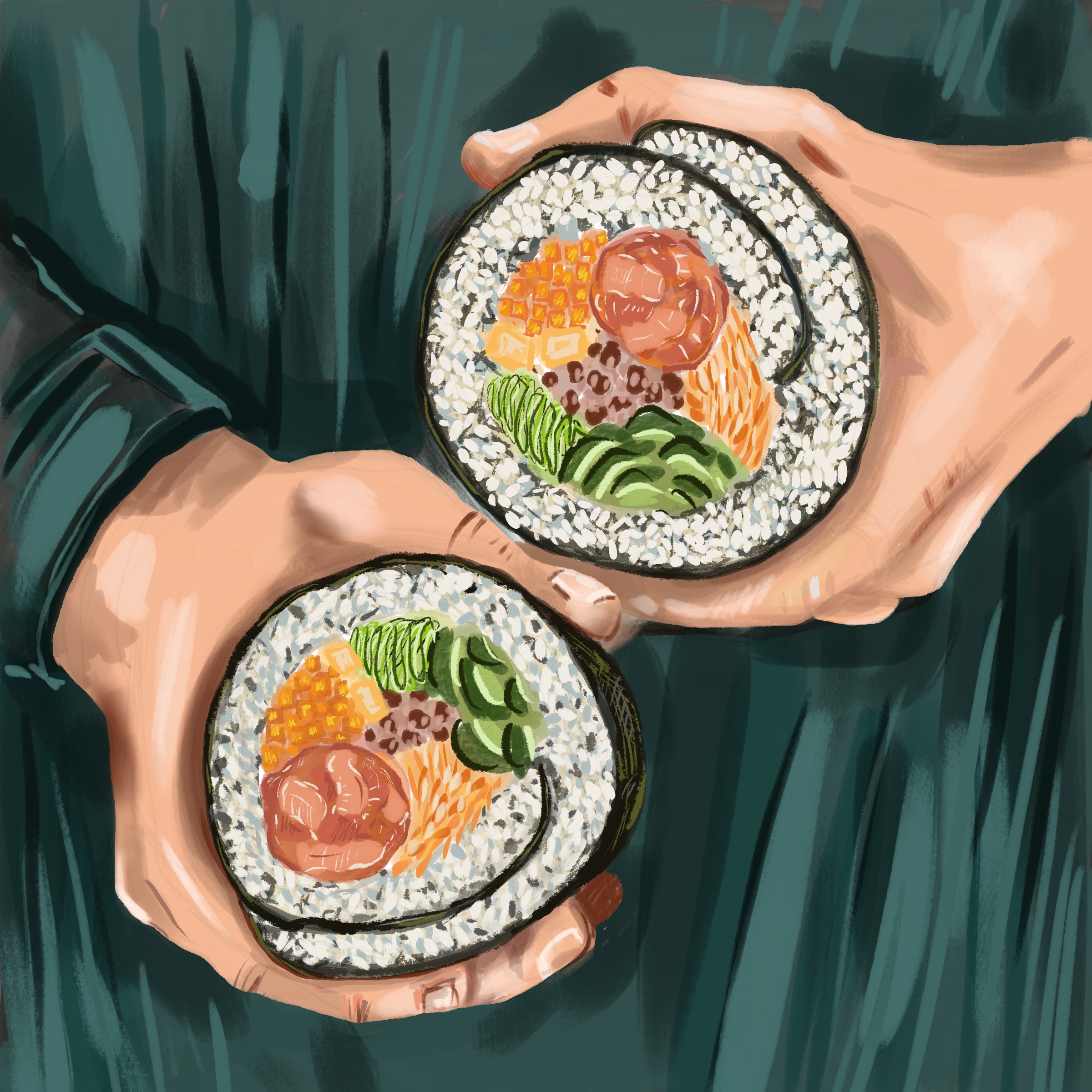 That’s Just How I Roll sushi illustration